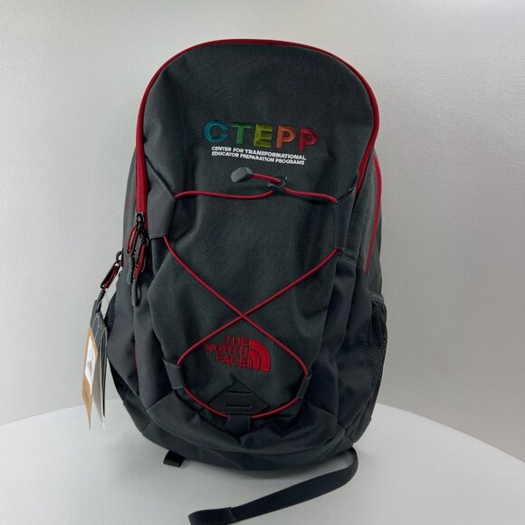 The North Face Groundwork Backpack CTEPP Logo 29L Laptop Sleeve Padded Grey Red - Picture 3 of 14